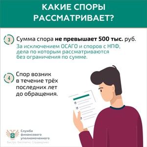 Спор с финансовой организацией